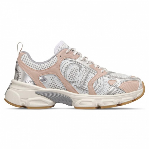 Dior Chrono Sneaker White Mesh with Nude